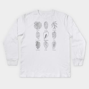 Monstera genus Kids Long Sleeve T-Shirt